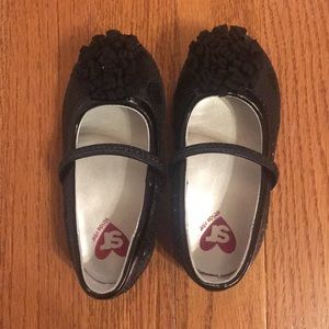 Black Sequin Mary Janes for toddler girl